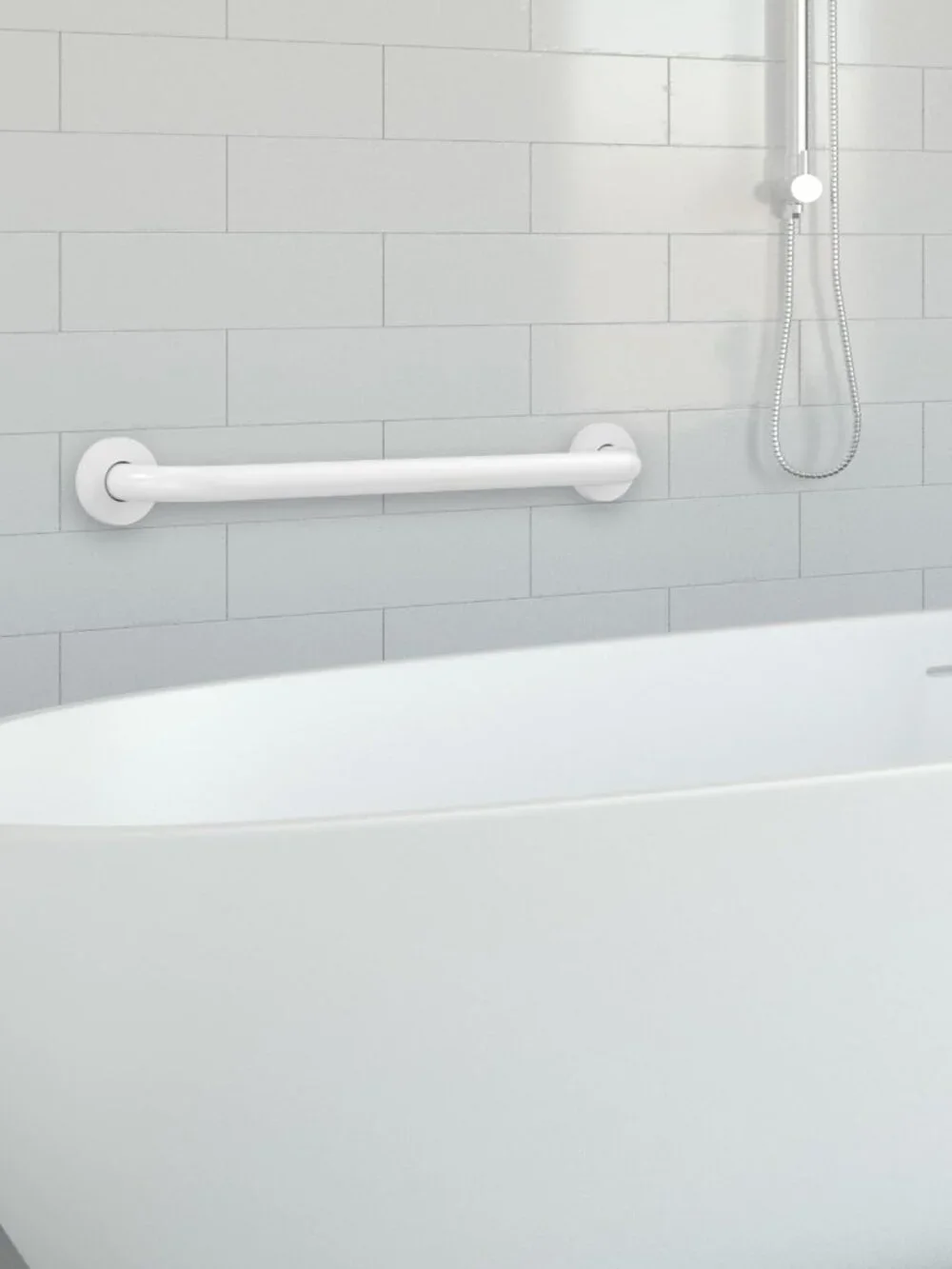 16 Inch Grab Bars for Bathtubs and Showers White, Safety Shower Grab Bars for Se